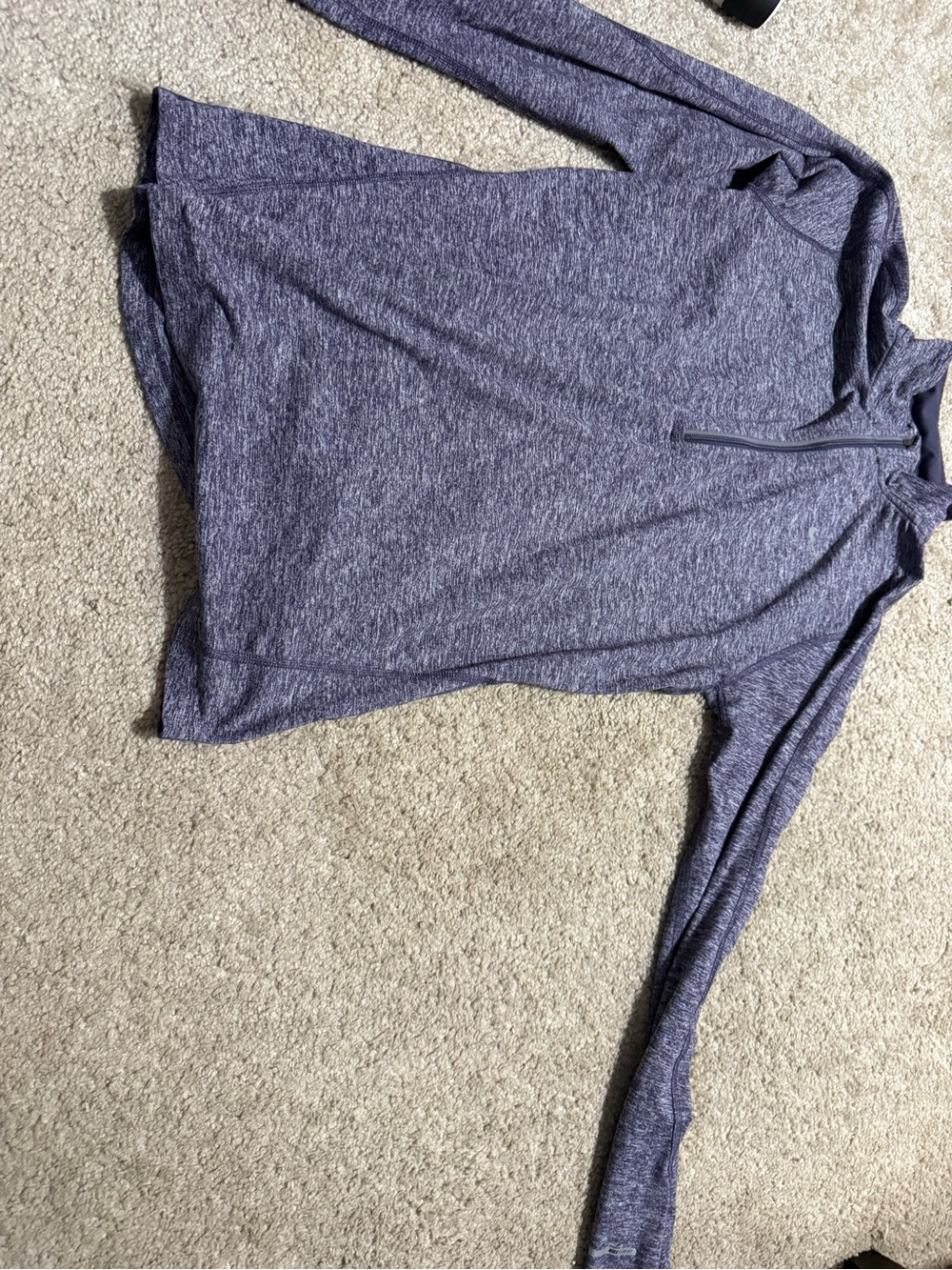 Nike Purple Heathered Quarter-Zip Pullover